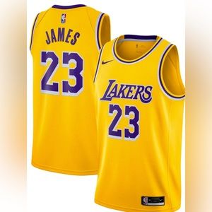 Men's Los Angeles Lakers LeBron James Nike Gold (Swingman Jersey- Icon Edition)